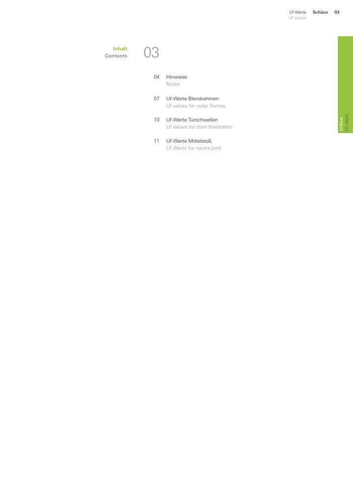 EasySlide Uf value tables, page 3