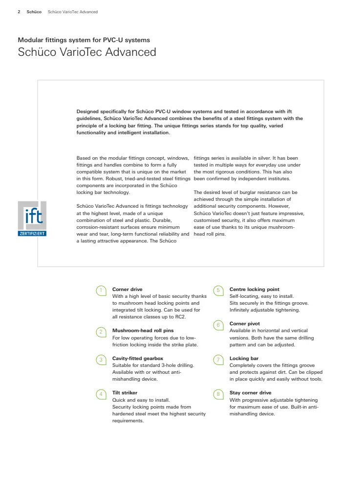 Schueco VarioTec hardware, page 2