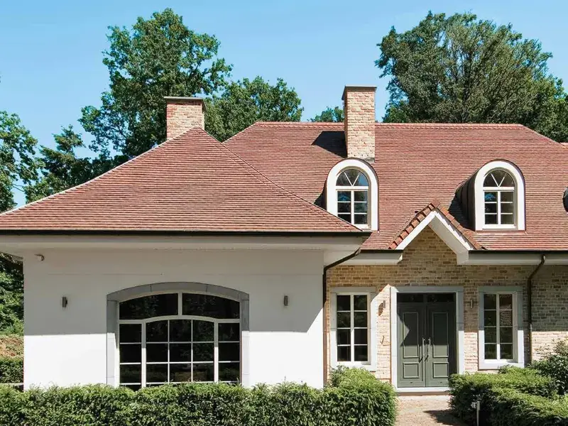 Country house with arched uPVC windows and glazing bars
